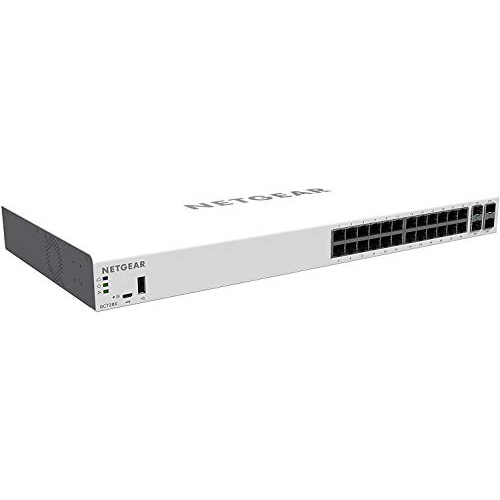 NETGEAR 28-Port Gigabit Ethernet Smart Switch with Insight Cloud Management (GC728X) - 24 x 1G, Managed, with 2 x 1G SFP and 2 x 10G SFP+, Desktop or Rackmount
