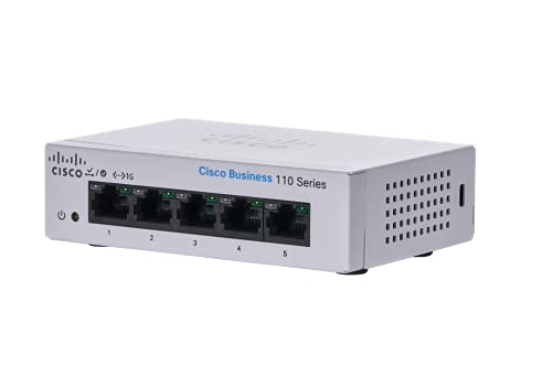 Cisco Business CBS110-5T-D Unmanaged Switch 5 Port GE Desktop Ext PS Limited Lifetime Protection (CBS110-5T-D)