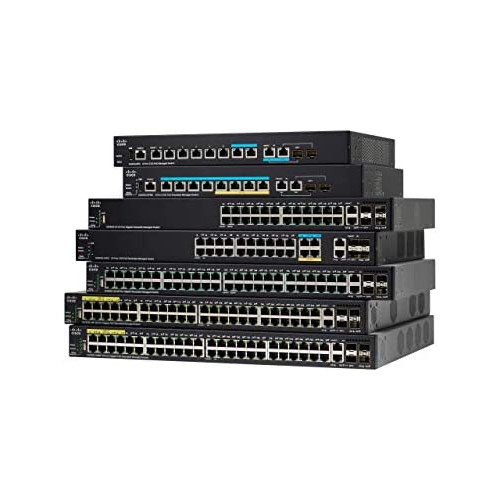 Cisco SG350X-48P Stackable Managed Switch with 48 Gigabit Ethernet (GbE) Ports, 2 x 10G Combo + 2 x SFP+, 382W PoE, Limited Lifetime Protection (SG350X-48P-K9-NA)