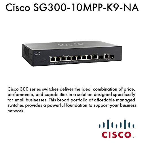 Cisco 10-Port Gigabit PoE Managed Switch (SG300-10MPP-K9-NA)