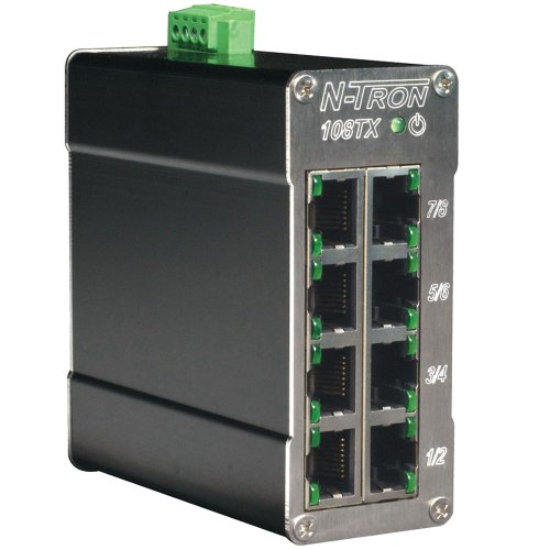 Red Lion N-TRON 108TX 10/100BaseTX Industrial Ethernet Switch with 8 Ports