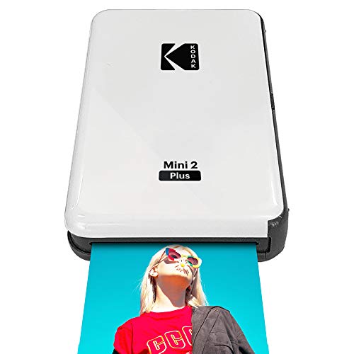 Kodak 미니 2 Plus Portable 무선 Photo Printer Print iOS & Android Social Media Photos via 블루투스 Real 2.1” x 3.4” 4Pass 테크놀로지 Laminating Process Premiun Quality – White