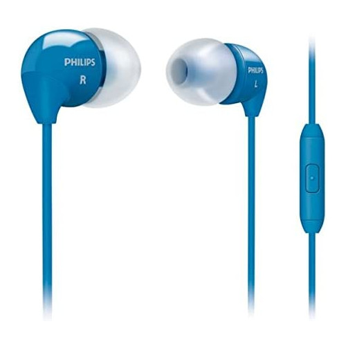Philips SHE3595BL/28 in-Ear Headset with Mic, Blue
