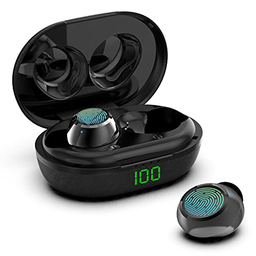 Wireless Earbuds, Bluetooth Headphones Mini Wireless Headphones with Mic, Wireless Earphones Noise Cancelling Earbuds with Charging Case[Super Light], 30H Playtime, IP7 Waterproof Headset for Sports