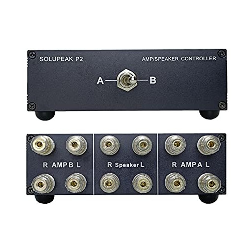 SOLUPEAK P2 2 1 -in-1 -Out Amp Amplifier Speaker Switcher Selector Switch Splitter 2-Way Loudspeaker 컨트롤 Combiner Box