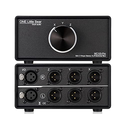 Nobsound 1-IN-3-OUT XLR 오디오 Switch Balanced Converter 3-Way 스테레오 Passive Selector Switcher MC103 Pro 3-Out