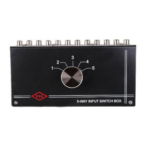 Five Input Source Tabletop Control Switch Box Internal Pc Board Design Metal Case