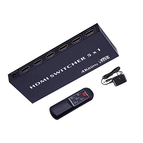 4K 60Hz HDMI Switch Box 5 1 Out HBAVLINK Smart Selector 원격 Auto Swtich 2.0 Support HDCP 2.2 HDR Full HD 3D