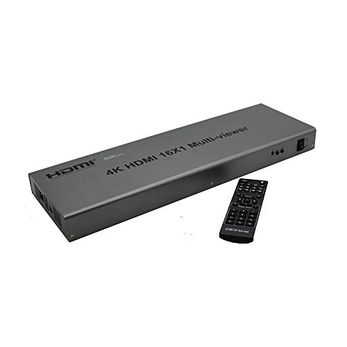 XOLORspace QV1601 16x1 4K HDMI Multi-viewer with Seamless Switching with 12 Modes of Video Segmentation