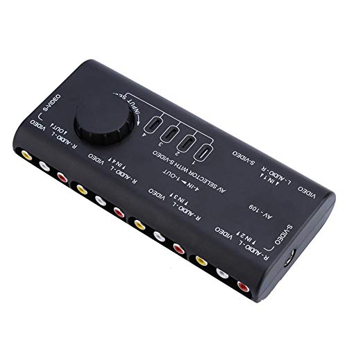 RCA Switch Box 4 in 1 Out AV RCA Game Switch Box Audio Video Signal Switcher for Set-top Box DVD VCD TV