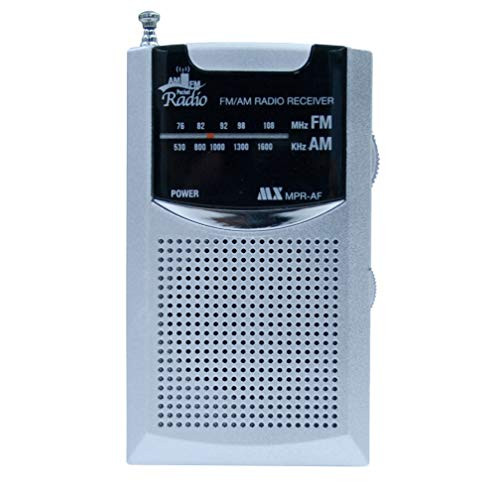포켓 라디오 휴대 라디오 전지식 고감도 AM FM 와이드FM대응 소형 경량 이어폰 스피커 어느 쪽에서도 들을 수 있 방재용의 상비품으로서 MPR-AF