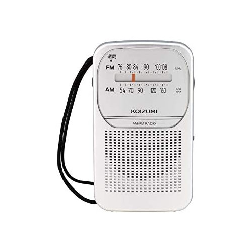 코이즈미 라디오 AM 건전지 사용 포터블 이어폰 부속 실버 SAD-7225/S