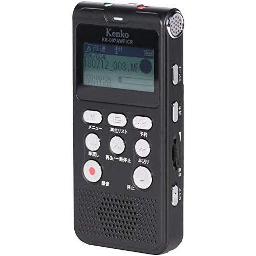 Kenko 라디오 카셋트 레코더 KR-008AWFRC 와이드FM대응단3 형건전지 구동 외부 부착 마이크 부속