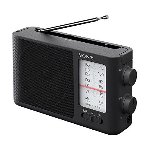 소니 포터블 라디오 ICF-506 FM/AM/와이드FM대응 전지 구동 가능(단3 형3개) 블랙 ICF-506 C