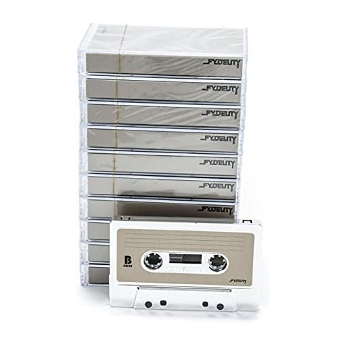 Fydelity blank 카셋트 믹스 테이프C60오디오60 분10팩:골드 크롬