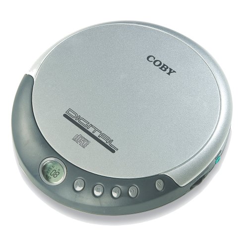 Coby CXCD109 퍼스널CD플레이어 스테레오 헤드폰 부착 실버