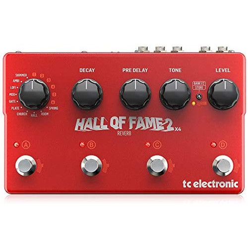TC Electronic HALL OF FAME 2 X4 REVERB Acclaimed Reverb Pedal Expanded with 4 MASH Switches, Shimmer Reverb and 8 Reverb Presets
