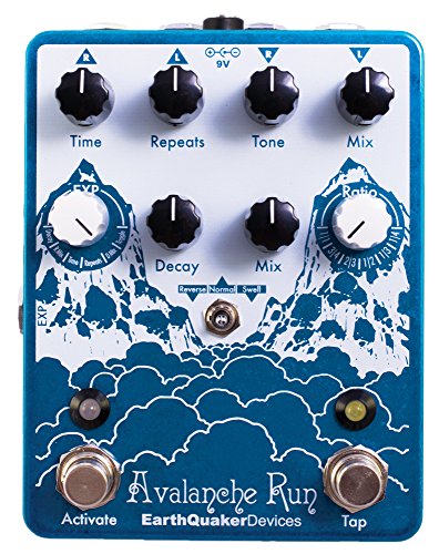 EarthQuaker Devices Avalanche Run Stereo Reverb & Delay with Tap Tempo Guitar Effects Pedal