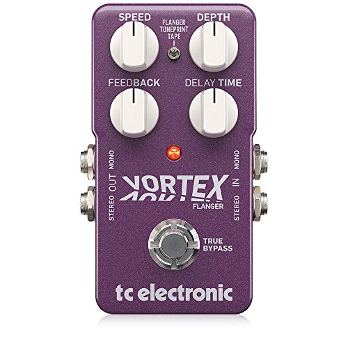 TC Electronic VORTEX FLANGER Outstanding TonePrint-Enabled Flanger Pedal with 2 Built-In Flanger Modes, Deep Control and Stereo I/O