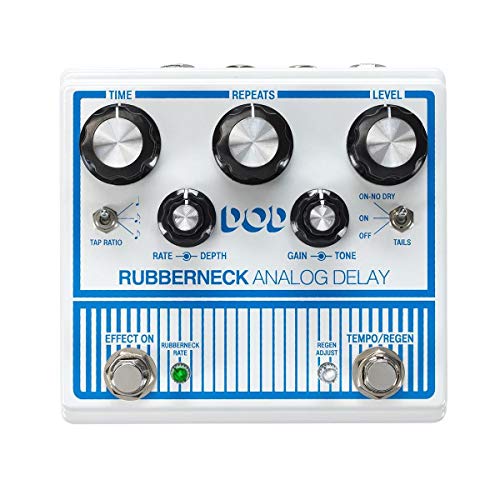 Other Guitar Delay Effects Pedal, White (DOD-RUBBERNECK-U)