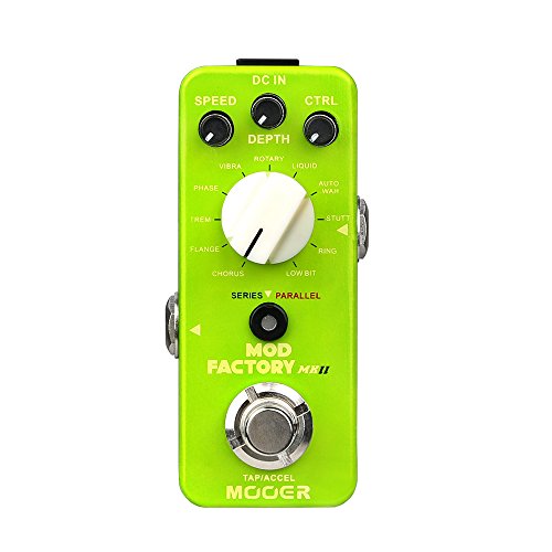 MOOER MOD Factory MKII with 11 Different Modulation Effects, Chorus, Flange, Tremolo, Phase, Low-bit, Ring Modulator, Real-time Tap Tempo, Acceleration Function