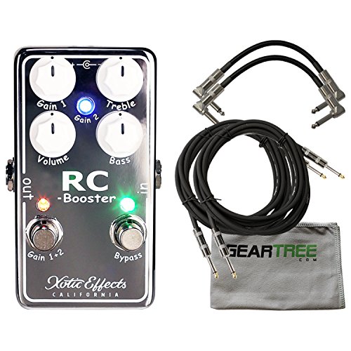 Xotic RCB-V2 RC Booster V2 Guitar Effects Pedal w/Cleaning Cloth and 4 Cables