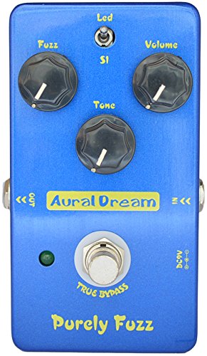 Aural Dream Purely Fuzz Guitar effect pedal includes Classic 60s and 70s Fuzz tone for 2 modes Fuzz,True Bypass
