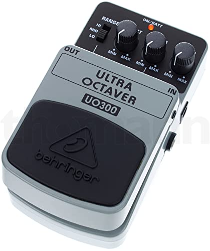 Behringer Ultra Octaver UO300 3-Mode Octave Instrument Effects Pedal,Black and Silver