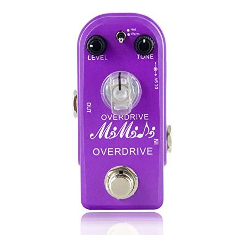 Overdrive Pedal, MIMIDI Mini Overdrive Guitar Pedal Classical Electronic Guitar Effects with True Bypass (315 Overdrive Purple)