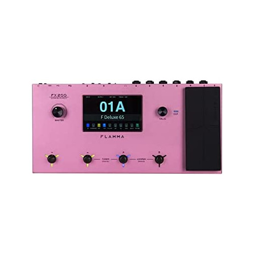 FLAMMA FX100 Guitar Pedal Multi-effects Processor with Looper Amp Modeling 151 Built-In Effects 200 Presets Expression Pedal 3rd Party IR Headphone OTG for Performance Practice Live Streaming