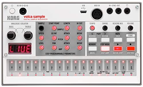 KORG 디지털 샘플러 volca sample2 신디사이저 전지 구동 스피커 내장 헤드폰 사용가 어디에서라도 쓸만한 콤팩트 사이즈
