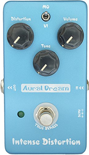 Aural Dream Intense Distortion Guitar Effect Pedal includes Brown Sound and 70s distortion with 2 modes distortion,True Bypass.