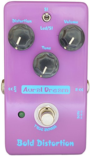 Aural Dream Bold Distortion Guitar Effect Pedal includes Heavy Distortion and High-Gain Powerful Dynamic Response for 2 Distortion modes,True Bypass