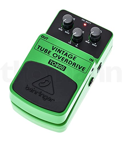 Behringer TO800 Vintage Tube-Sound Overdrive Instrument Effects Pedal,Lime Green