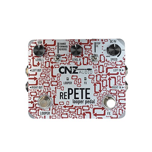 CNZ Audio Re-Pete Stereo Looper Guitar Effects Pedal, Unlimited Overdub, Dual Input & Output Loop, Forward, Reverse, Volume Control, True Bypass, & Much More