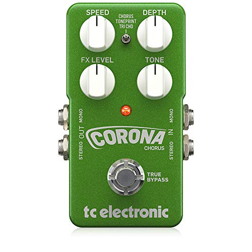 TC Electronic CORONA CHORUS High-Quality TonePrint-Enabled Chorus Pedal with 2 Built-In Choruses, Tone Adjustment Control and Stereo I/O