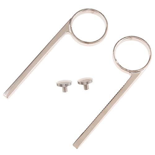2 Pieces Trumpet Slide Finger Ring with Fix Screw Kit Repairing DIY Accessory