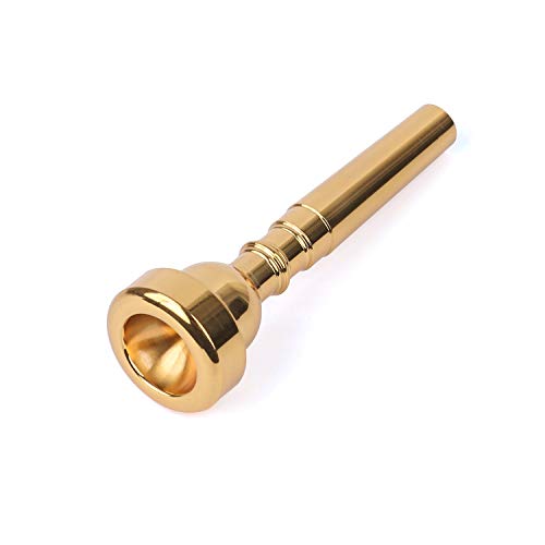 Trumpet Mouthpiece 7C Golden Color Compatible for Beginners and Professional Players