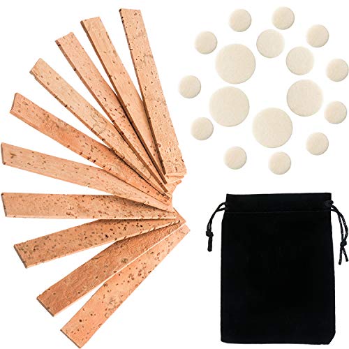 SATINIOR 27 Pieces Clarinet Instrument Accessories Replacement Kits with 10 Pieces Clarinet Neck Joint Cork and 17 Pieces Clarinet Pads Bb Clarinet Woodwind Instrument Pads