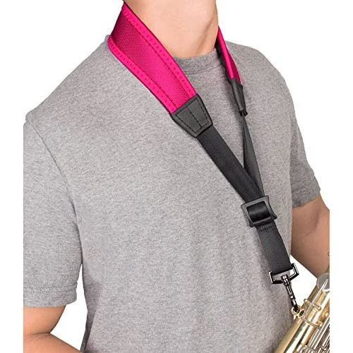 Pro Tec Protec NLS310M 22-Inch Ballistic Neoprene Less-Stress Saxophone Neck Strap with Coated Metal Hook Abdominal Support