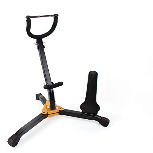 Folding Saxophone Tripod Stand Holder Clarinet Sax Alto Tenor Portable Musical Instrument with a Flute&Clarinet Peg