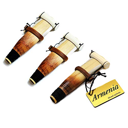SET of 3 Semi-Professional ARMENIAN DUDUK REEDS key A - handmade Ramish Oboe Balaban Woodwind Instrument - Mey Ney