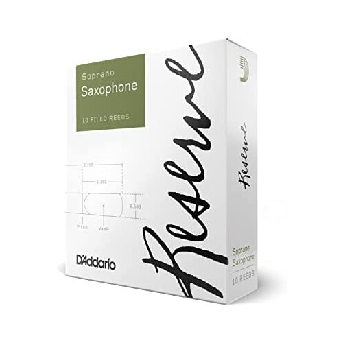 DAddario Woodwinds DIR1020 Reserve Soprano Saxophone Reeds, Strength 2.0, 10-Pack