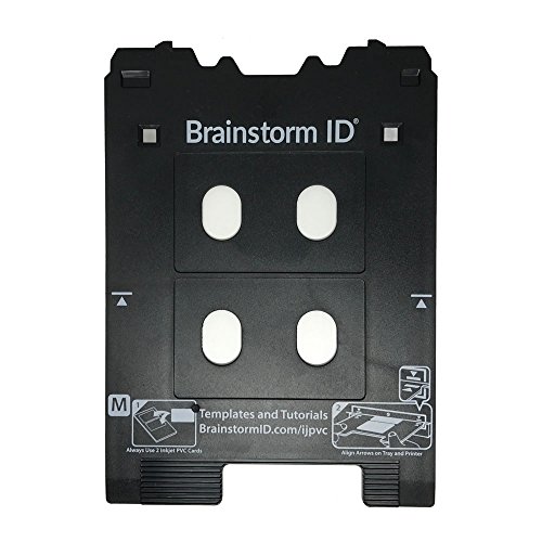Brainstorm ID Canon PIXMA TS8000및TS9000시리즈 프린터용 잉크젯PVC카드 트레이 (Canon M트레이 프린터)