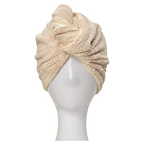 Hair Towel Wrap for Women, 1 Pack Magic Instant Hair Dry Turban for Drying Curly, Thick, Long Hair (Light Pink)