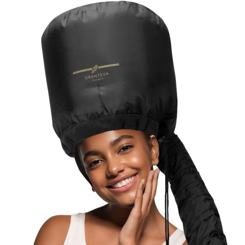 Hair Dryer Bonnet - Soft Hood Hair Dryer Cap For Home - Bonnet Hair Dryer Kit w/A Headband Integrated, Speeds Up Drying Time at Home, Used for Deep Conditioning, Style- Portable, Adjustable, Overhead