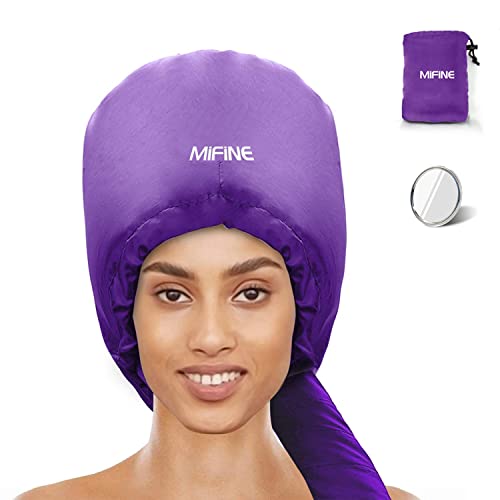 Bonnet Hood Hair Dryer Attachment - Adjustable Extra Large Bonnet Hair Dryer for Hand Held Hair Dryer with Stretchable Grip and Extended Hose Length (Black)