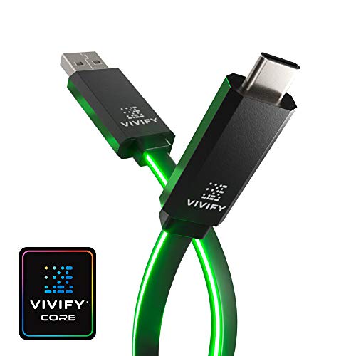 VIVIFY USB케이블 Type C C-A USB 3.2 Gen 2 Quick Charge 3.0 QC3 10 Gbps 길이 1m LED라이트 gaming ACESO W10오렌지 대응PS5, Nintendo Switch<!-- @ 15 @ --> Android<!-- @ 15 @ --> Xbox Series X에 적용