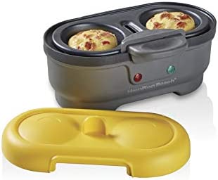 Hamilton Beach Electric Egg Bites Cooker & Poacher Removable Nonstick Tray Makes 2 Under 10 Minutes Teal 25506