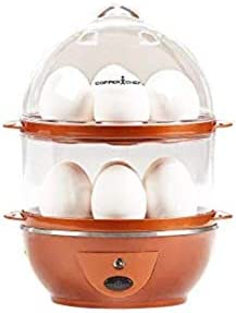 Copper Chef Want Secret Making Perfect Eggs & More C Electric Cooker Set-7 14 Capacity. Hard Boiled Poached Scrambled Omelets Automatic Shut Off 7.5 x 6.7 inches Rojo